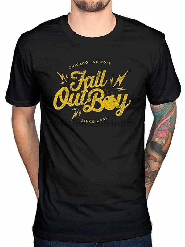 Одежда AWDIP Мужская официальная Fall Out Boy Distressed Футболка Винтаж Чикаго Иллинойс с 2001
