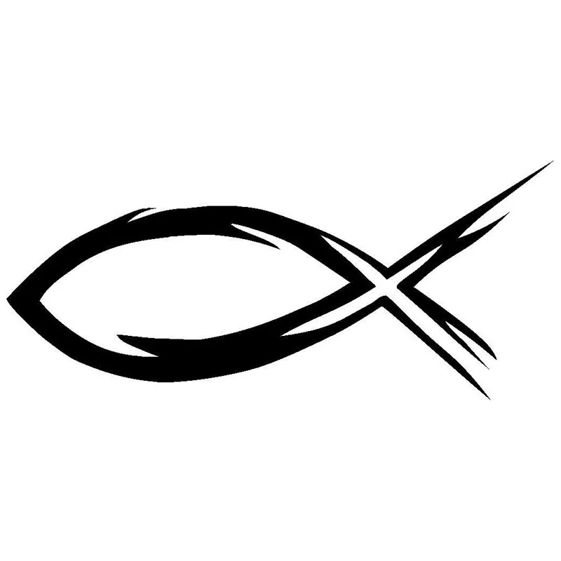 

Car Sticker Jesus Fish Vinyl Decal Car Styling Window Decoration Creative Car Stickers 20.3*8.9CM