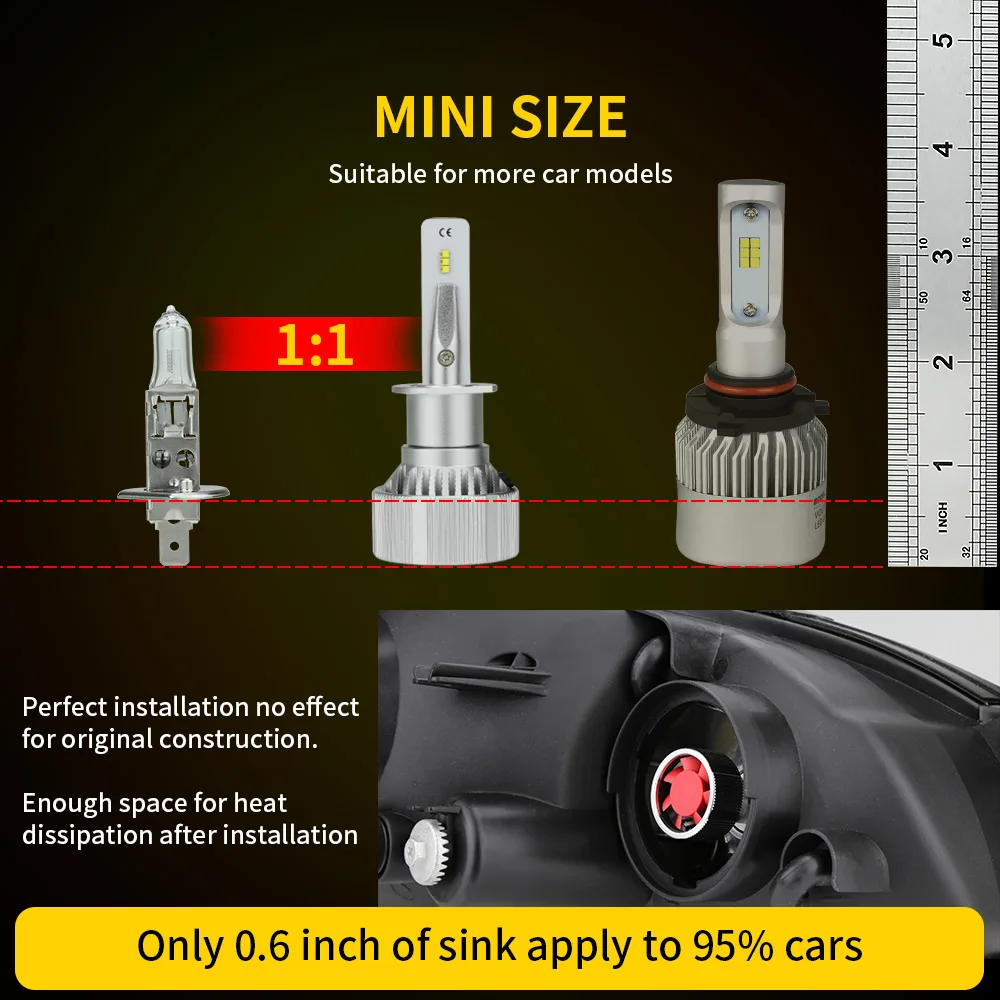 Zdatt H1 led автомобильные лампы H8 H11 H4 H7 светодиодные головной светильник Canbus 100 Вт