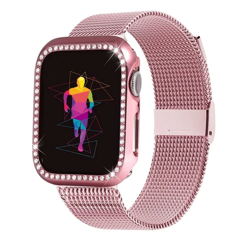 Подходит для Apple Watch Band 38 мм 40 42 44 с защитной пленкой экрана чехол спортивный