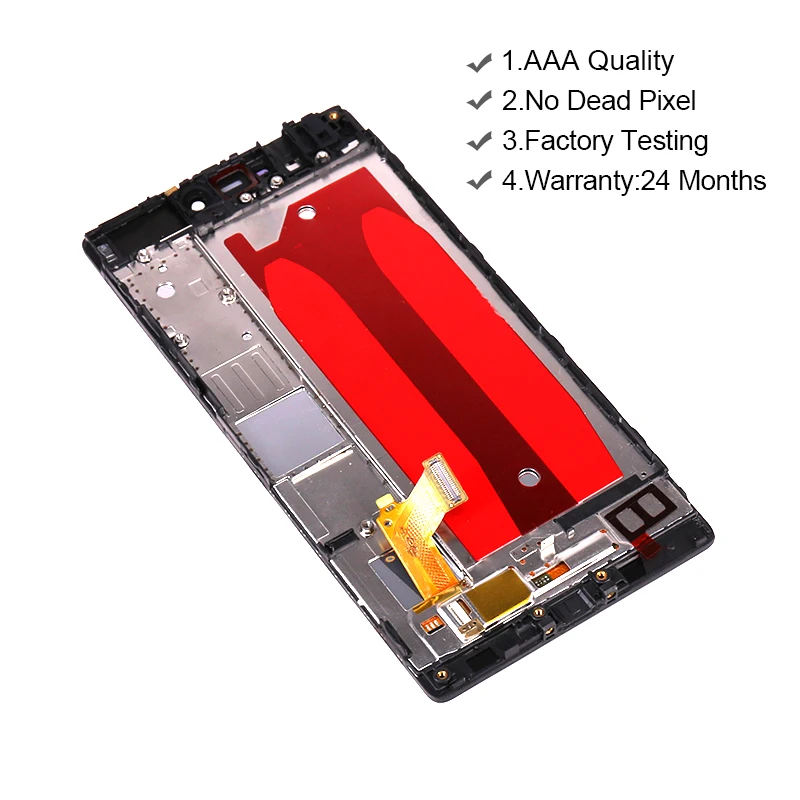 for Huawei P8 LCD Display with Touch Screen Assembly Replacement Parts Frame 100% Tested Free Shipping | Мобильные телефоны и