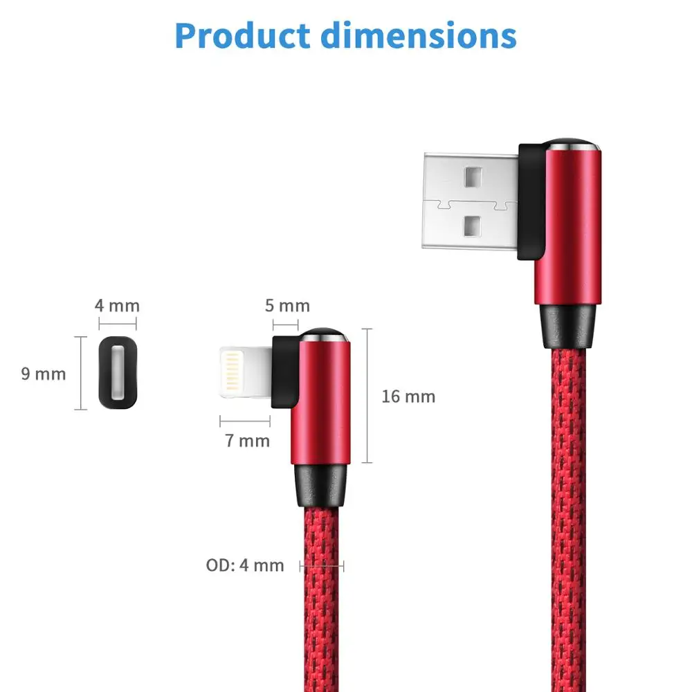 10 шт. USB кабель для зарядного устройства [сертифицирован Apple MFi] 1 м (3 3 фута)