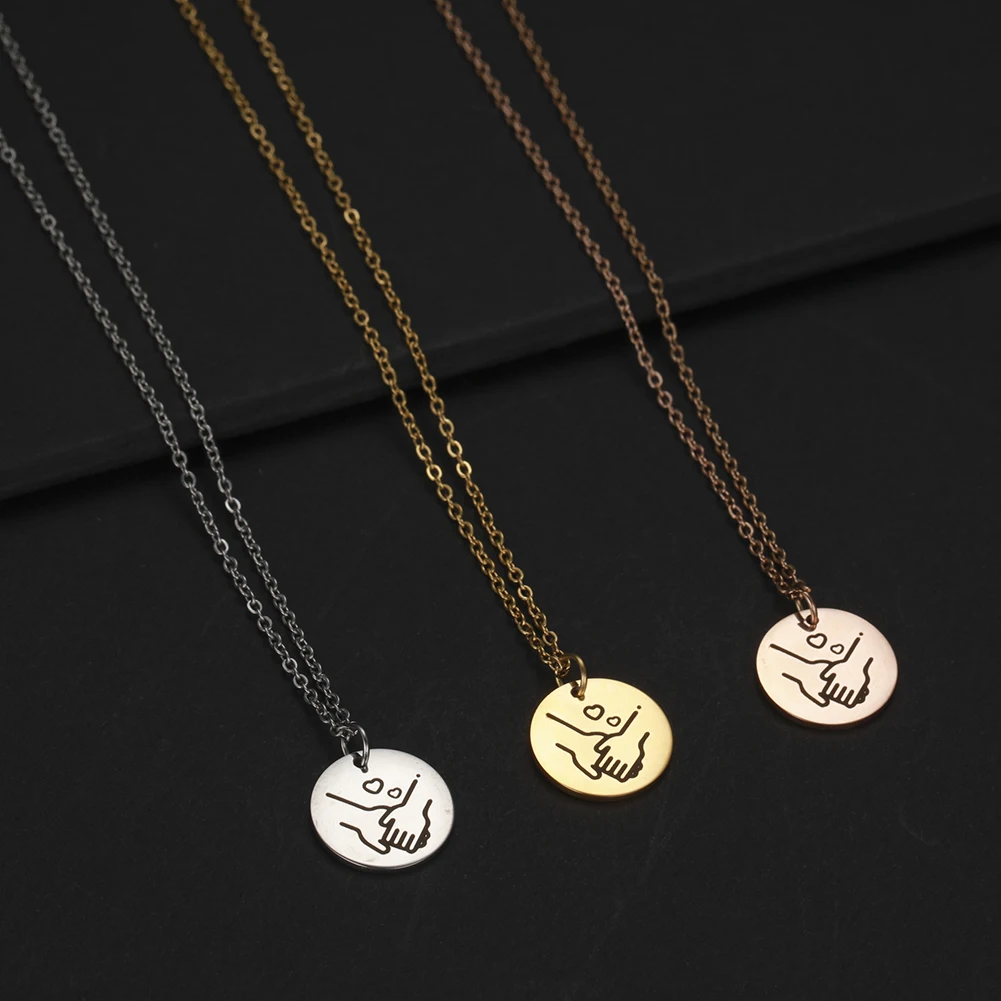 Fishhook Подарок для жены розовое золото цвет маленькая девочка семья Любовник