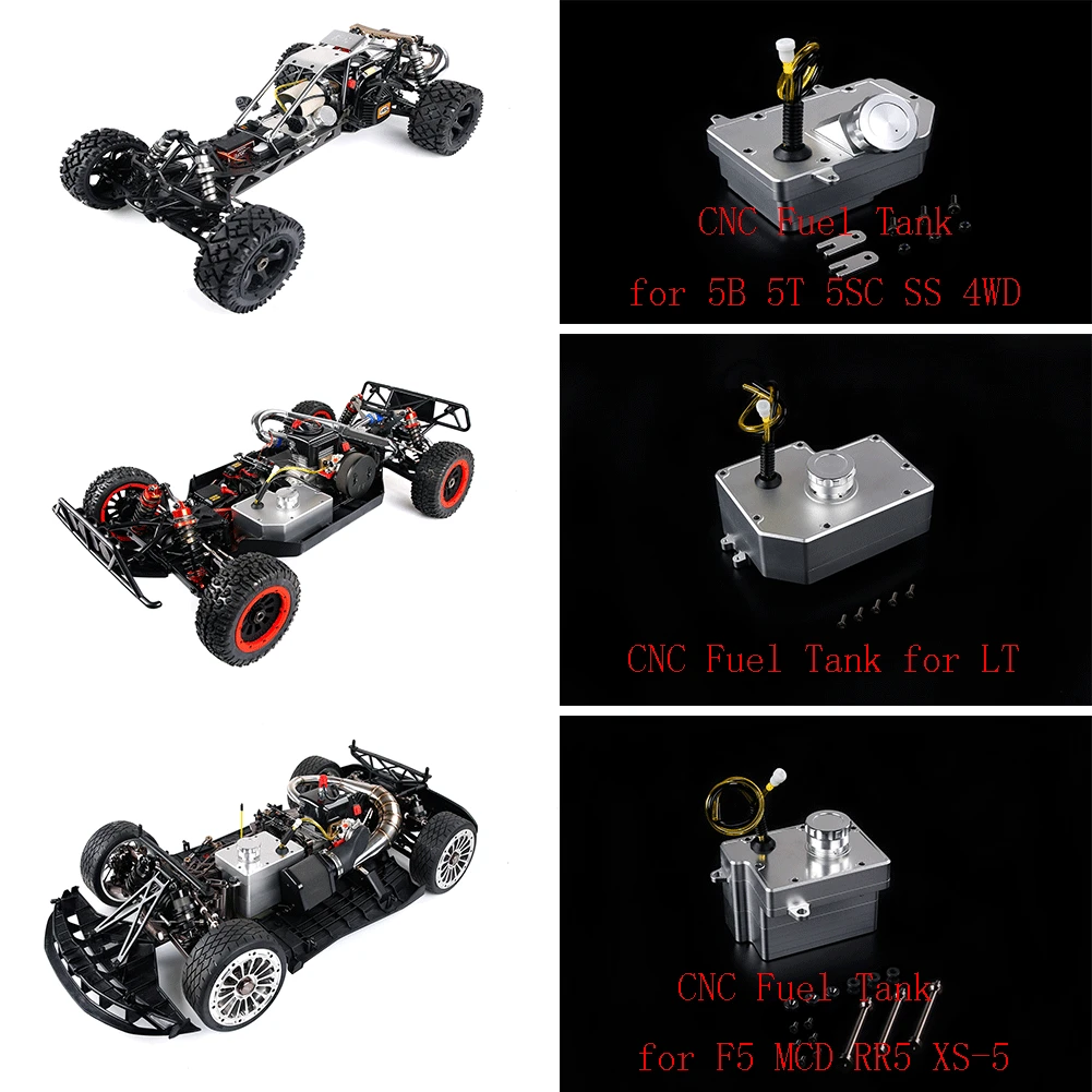 Топливный бак из сплава с ЧПУ для 1/5 Rovan Hpi Kingmotor DDT VR GTB RACING Baja Losi 5IVE T ROFUN F5 MCD RR5 XS 5 RC