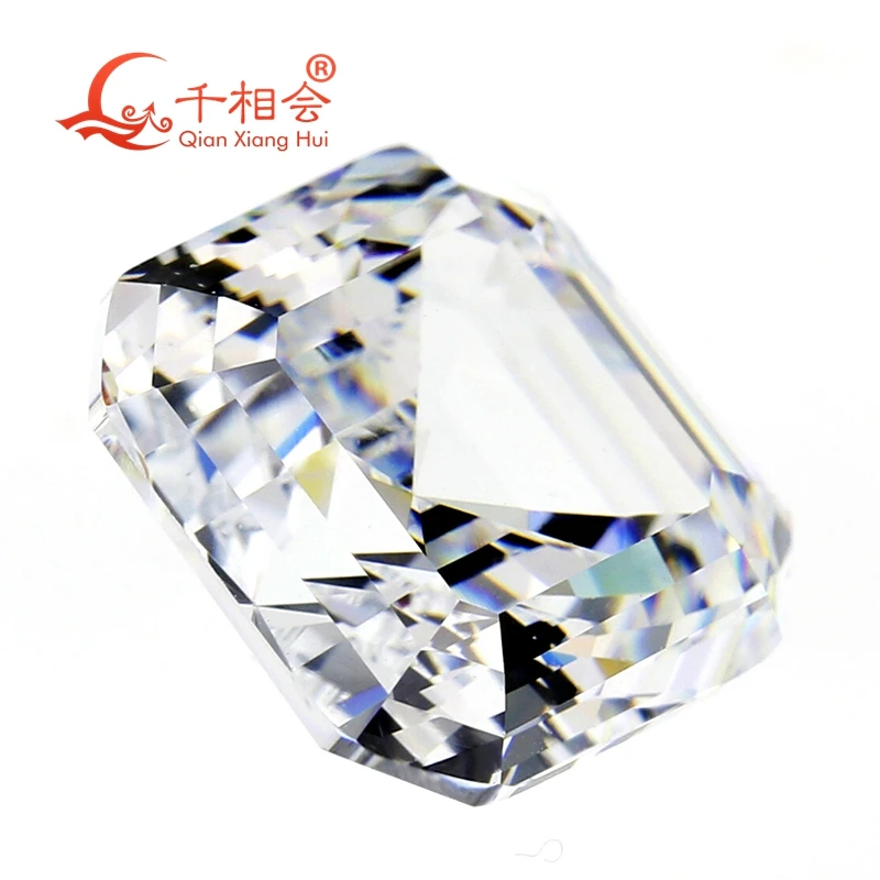 6А Качество Белый цвет asscher baota форма для кубического циркония свободные CZ камень сделано Цянь Сян Хуэй