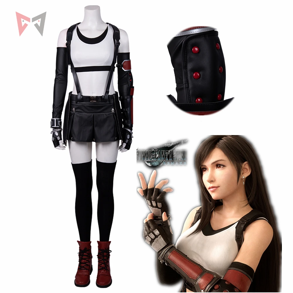 Костюм для косплея финальной фантазии Tifa Lockhart костюм прогревания Ff7 сексуальная