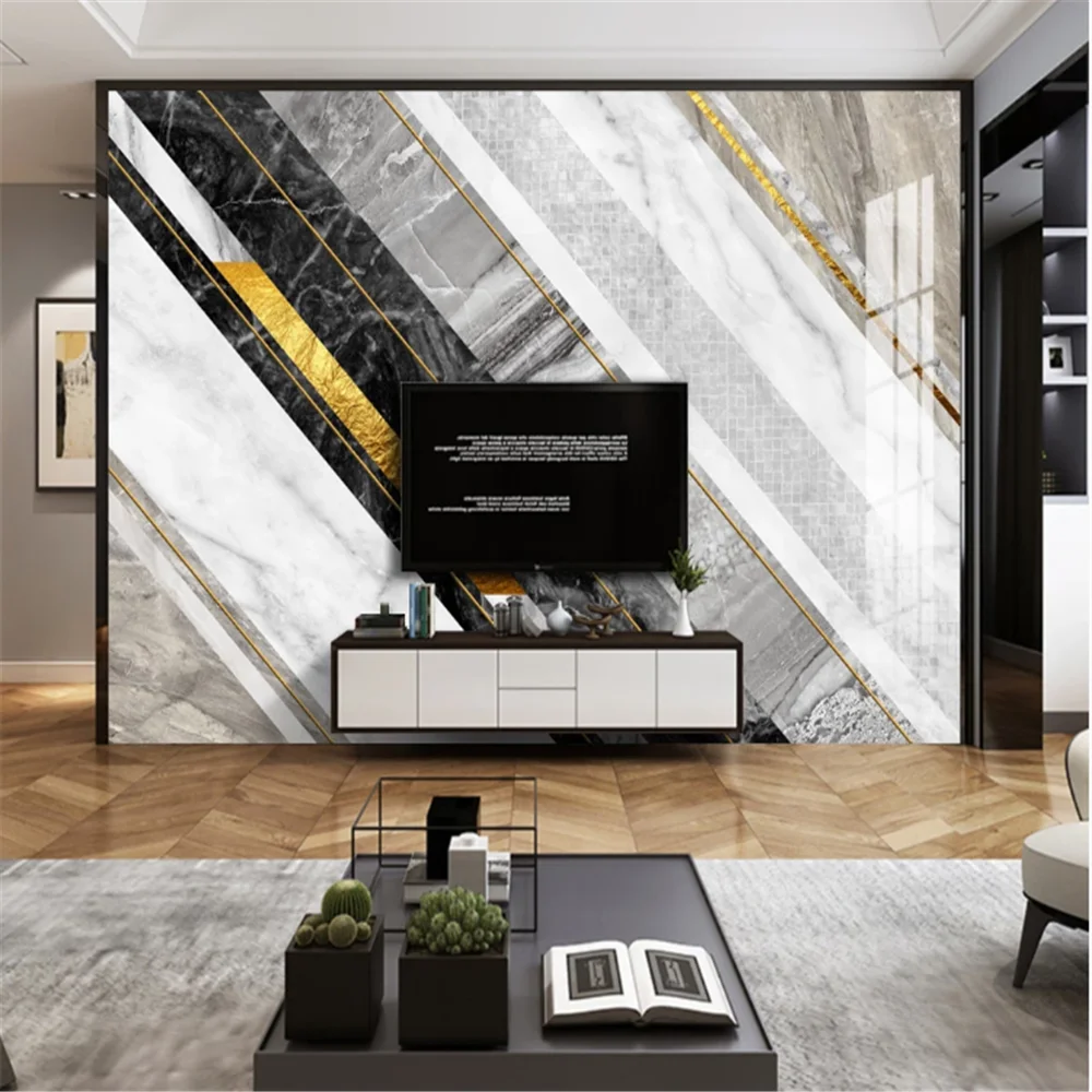 Современные черно-белые светильник шные золотые абстрактные геометрические