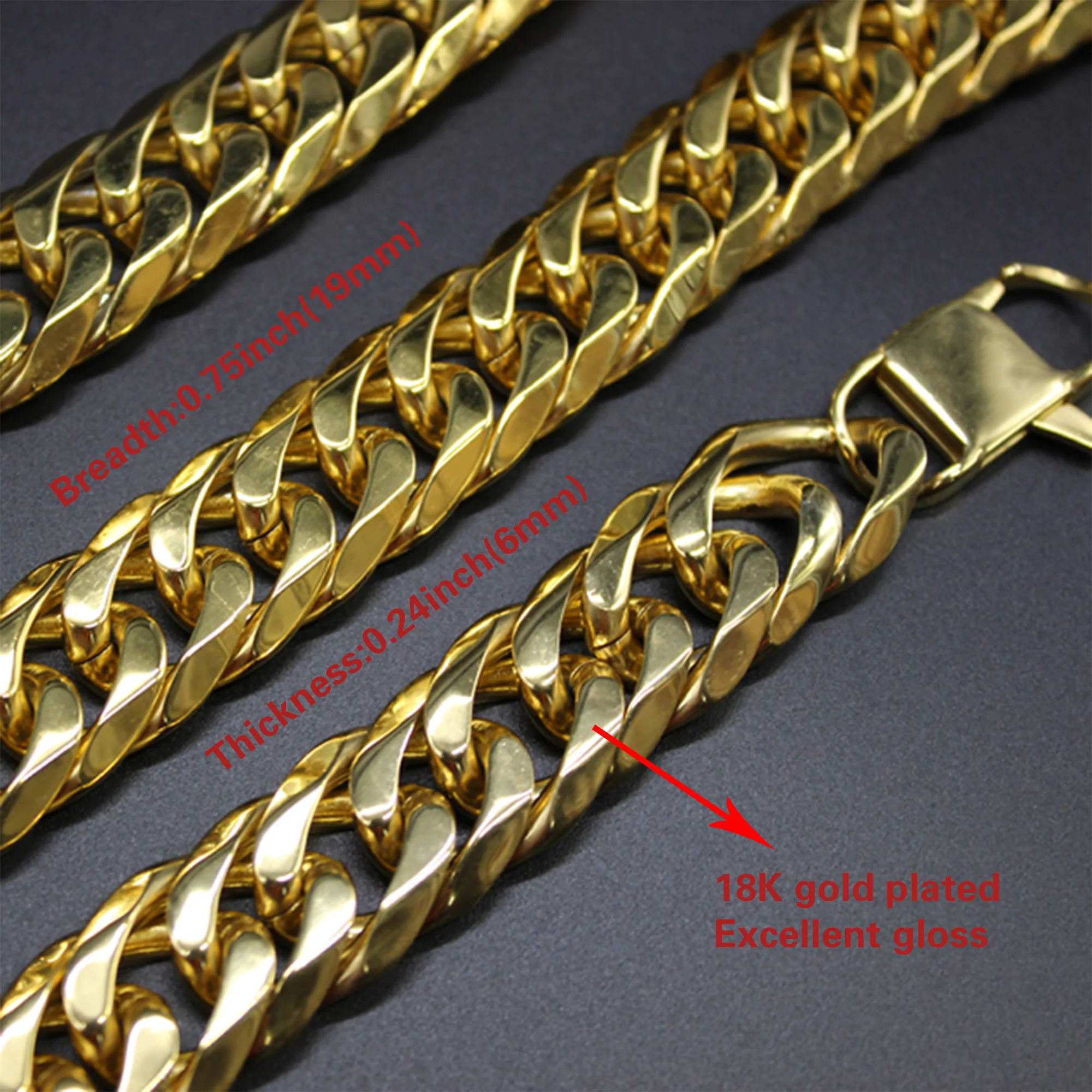 Мужская цепочка чокер из нержавеющей стали 19 мм|Цепочки| |