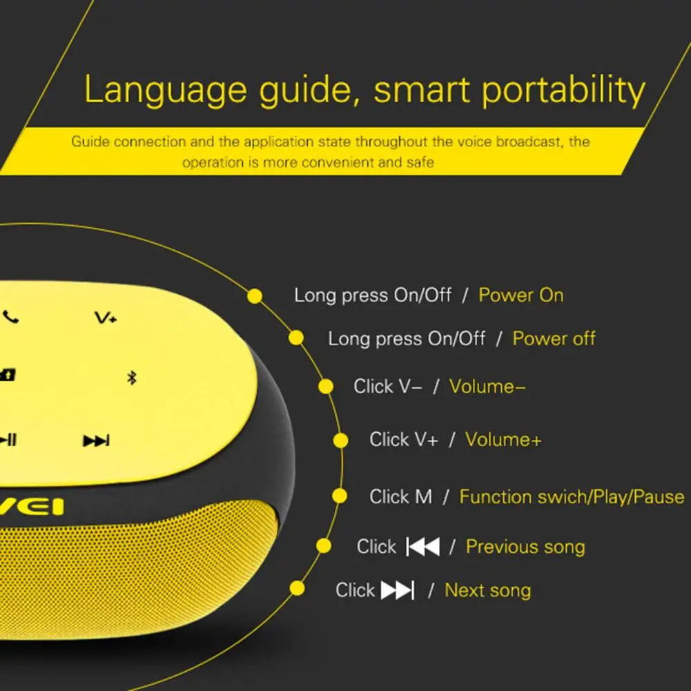Bluetooth-Колонка Y200 с микрофоном Беспроводная мини-колонка поддержкой Bluetooth |
