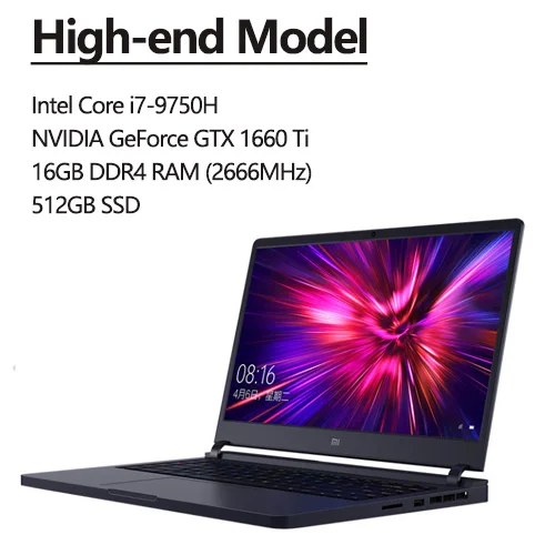 High End Model Игровой ноутбук Xiaomi 15,6 дюймов i7-9750H/i5-9300H Hexa Core 8 ГБ/16 Гб ram 512 ГБ SSD GTX 1660 Ti/RTX 2060 - Цвет: High End Model