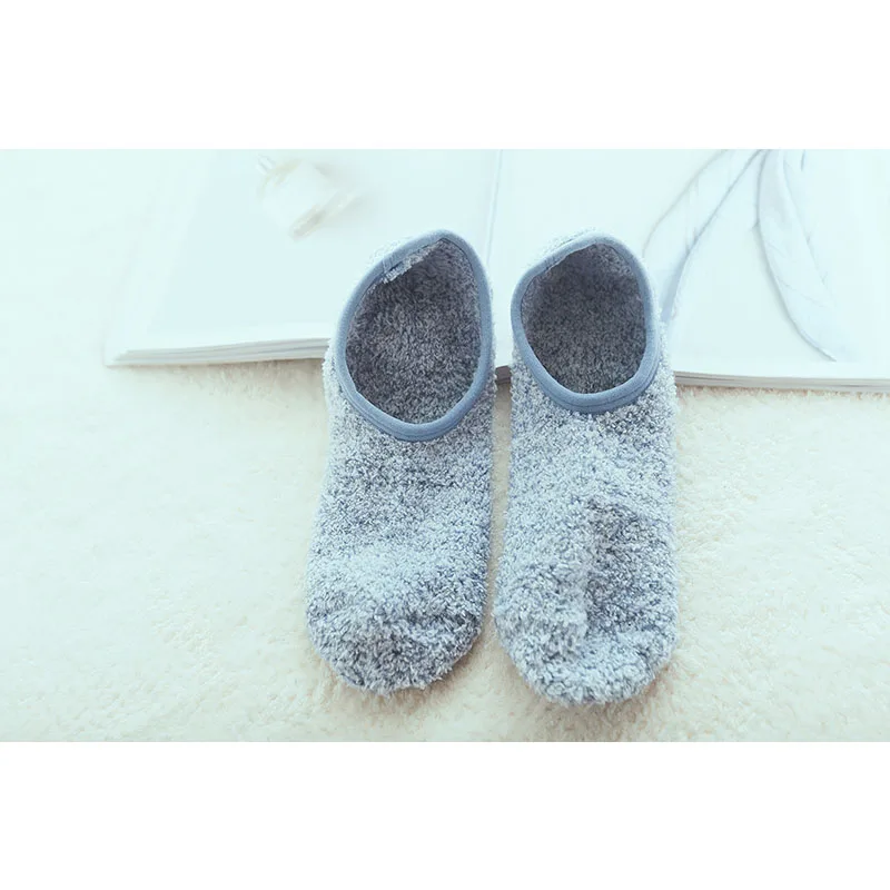 Осенне-зимние дышащие нескользящие носки-тапочки женские флисовые Носки