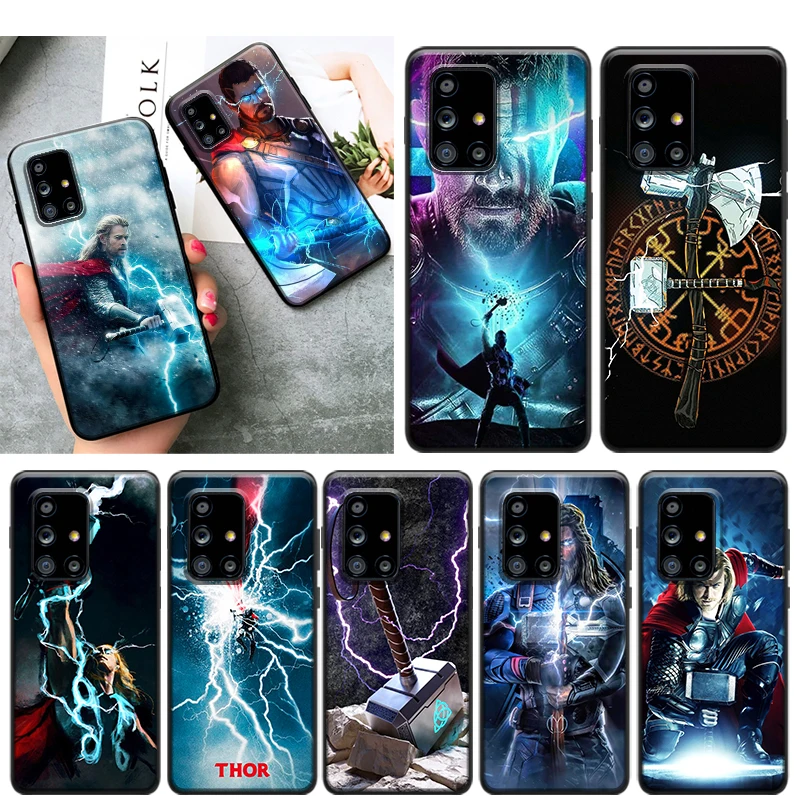 

Thor Marvel Super Hero for Samsung Galaxy A52 A51 A72 A71 A32 5G A12 A21S A31 A41 A01 A02 Silicone Soft Black Phone Case