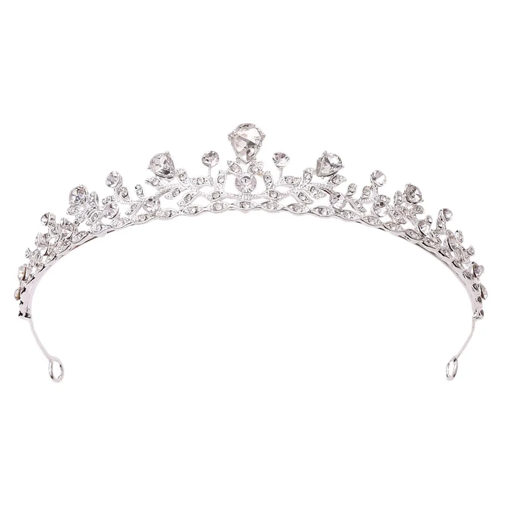 

1pc Luxury Crystall Bridal Tiara Decor Alloy Rhinestone Crown Hair Decor Lady Wedding Headpiece