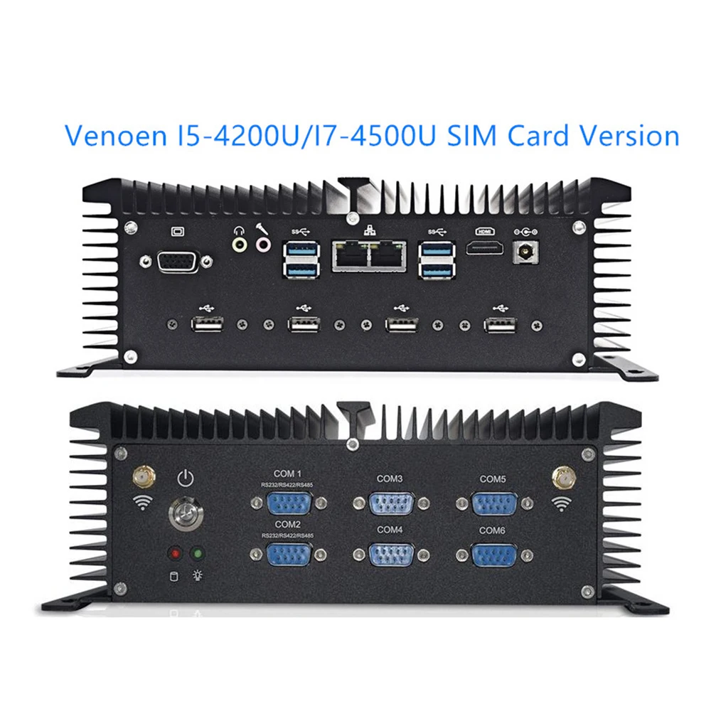 Intel Sky LackR мини ПК Core i5 7200U 8250U i7 7500U ddr3 PCI E WiFi SIM слот RS232 COM 8 GPIO pin HD VGA небольшой