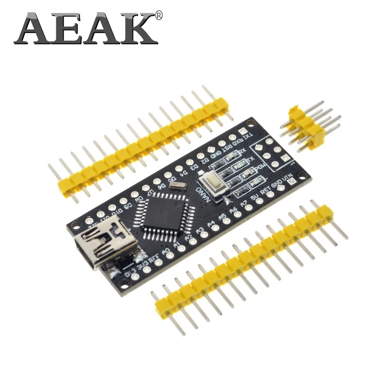 AEAK Nano Mini USB с Загрузчиком совместимый Nano 3,0 контроллер CH340 USB драйвер 16 МГц Nano v3.0 такой же, как ATMEGA328P