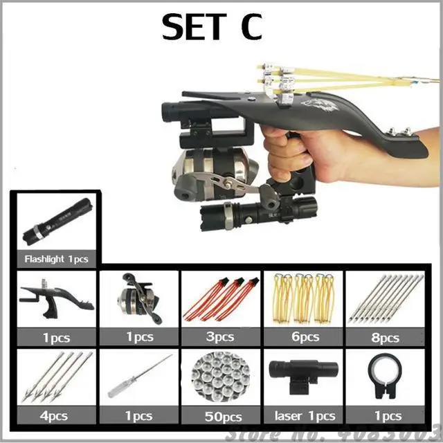 Multi-functional and powerful fish shooting slingshot high precision package suitable for novice art | Спорт и развлечения