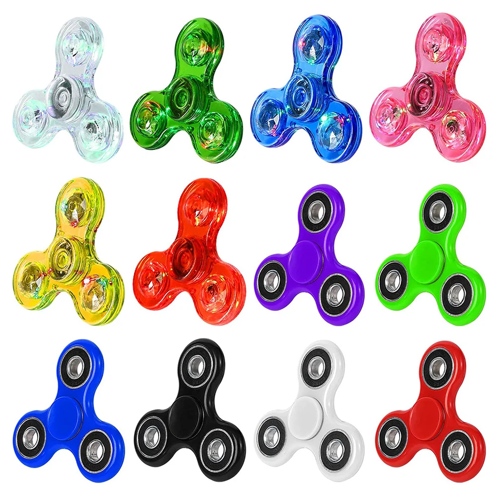 

12 Pcs Fidget Spinners Toys LED Light up Fidget Spinner Pack ADHD Anxiety Fidget Toys Stress Relief Reducer Spin for AdultsXXY33