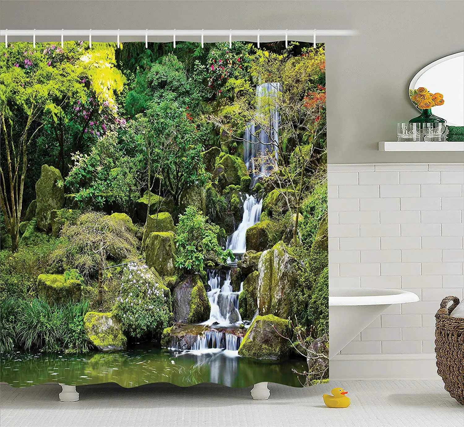 Домашний декор для долины занавеска душа пруд в азиатском стиле садовый арскут