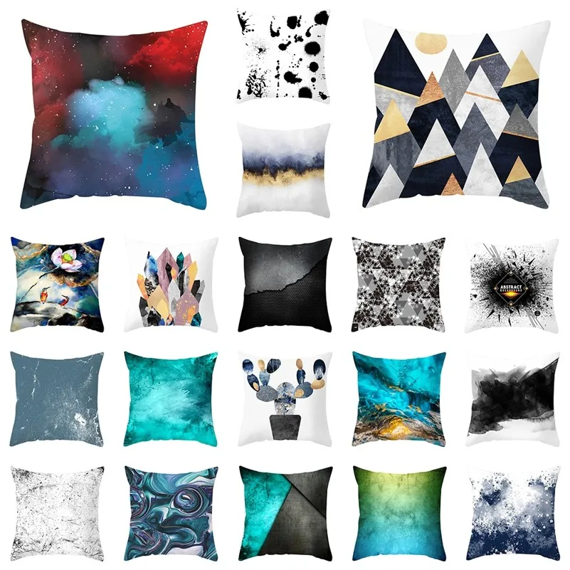 

Nordic Abstract Pattern Cushion Cover Polyester Throw Pillow Case Car Chair Sofa Bed Decorative Pillowcase 45*45cm Home Decor