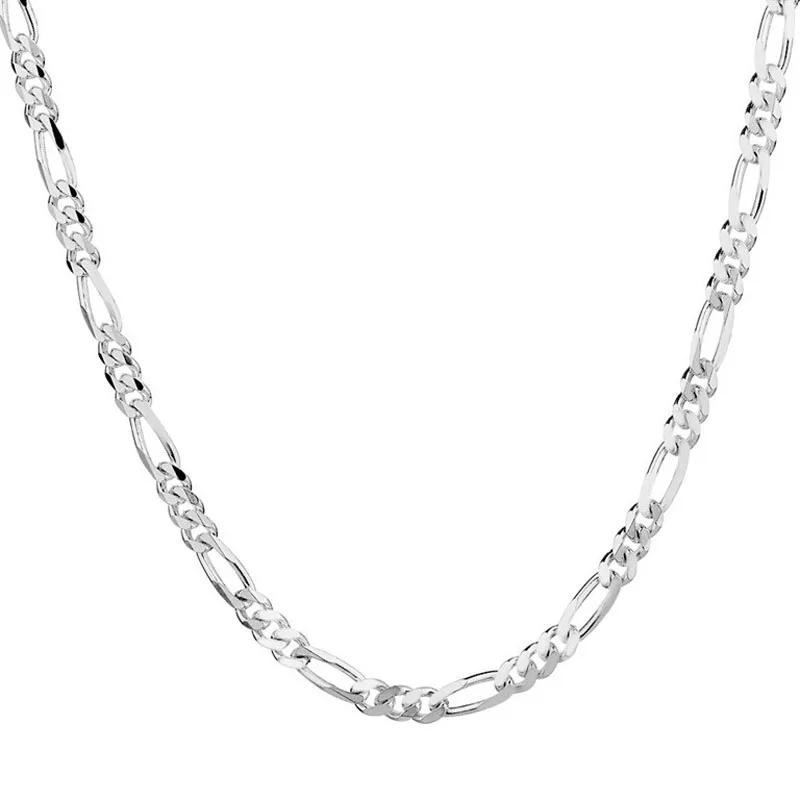 

Wholesale Lots 10pcs/lot 2mm Silver Plated Figaro Chain Necklaces 16" 18" 20" 22" 24" Wholesale Fashion Jewelry Necklace Chains