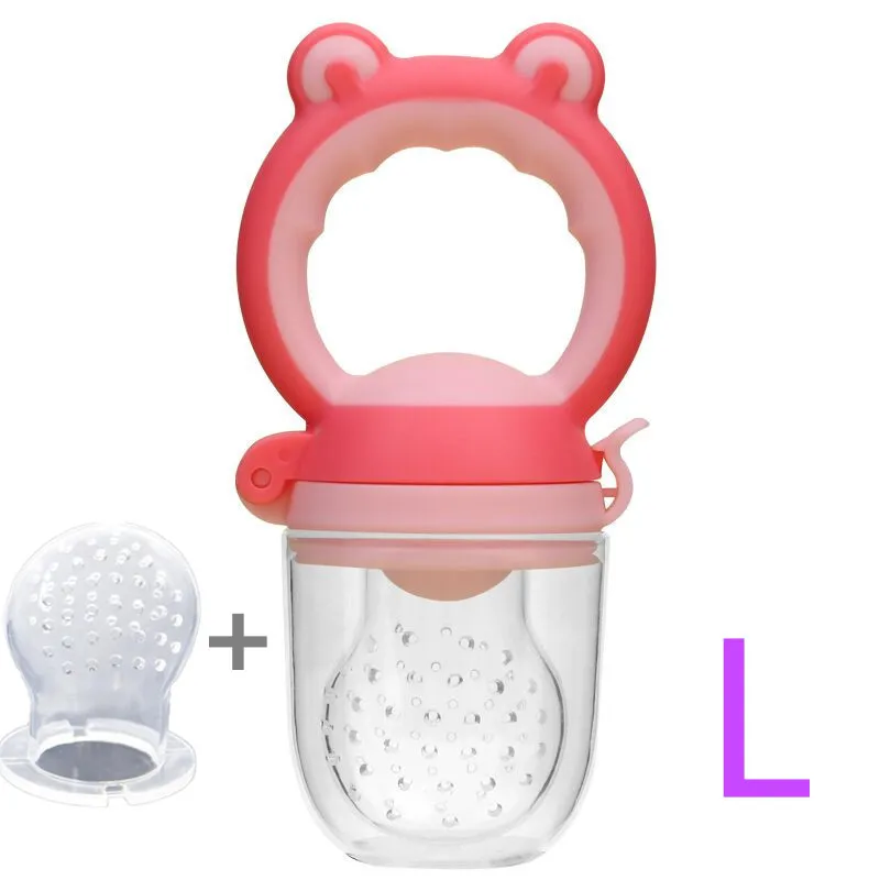 Pacifier Pink L Силиконовая соска+ соска для младенца, голова лягушки, тип молочного свежего фруктового соска для детей, бутылочки для соска - Цвет: Pacifier Pink L