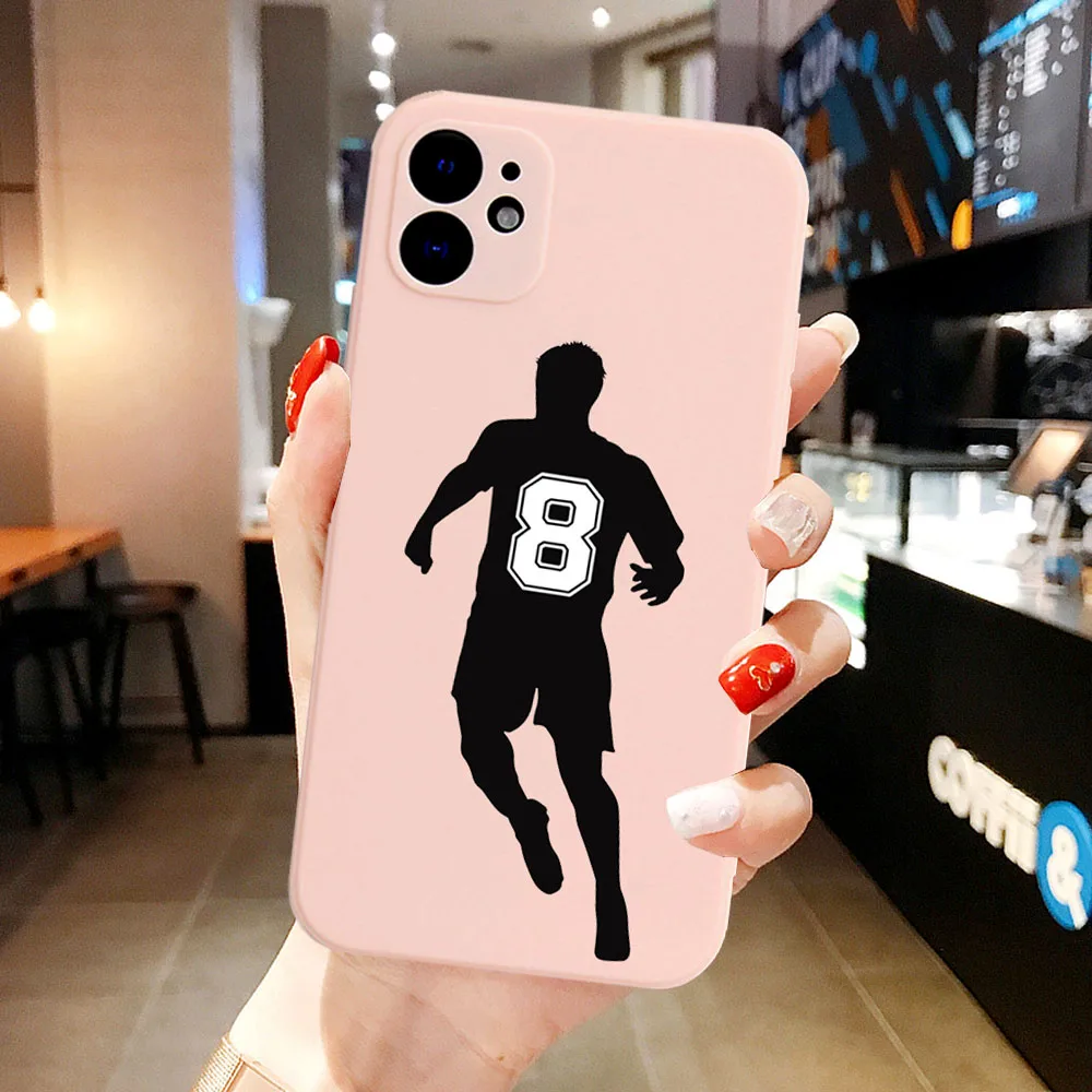 

Hot Famous Football Superstar 7 10 Number Pink Phone Case For iPhone 12 11 Pro Max 8 7 6 6S Plus SE2020 XR X XS Max Coque Fundas