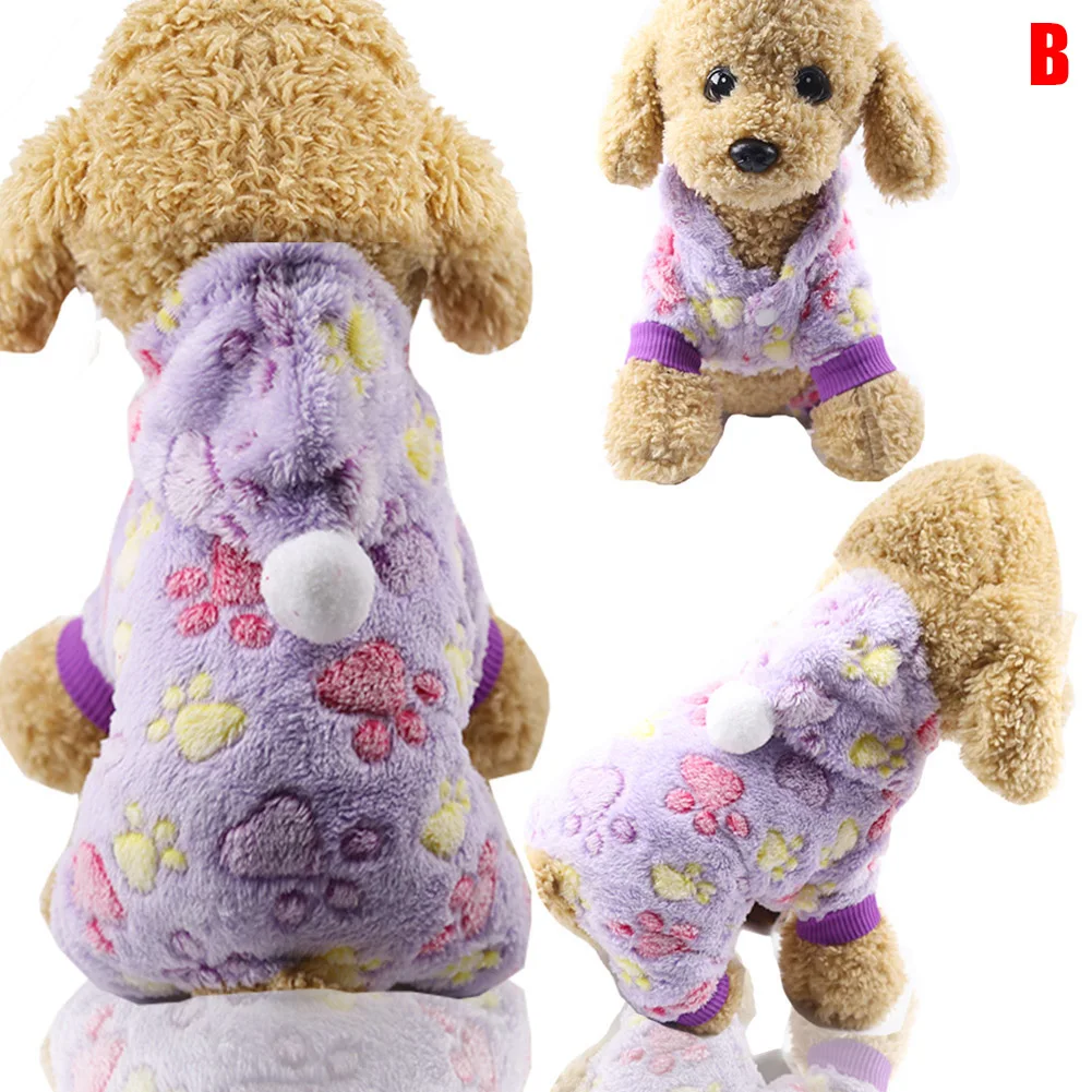 Newly Flannel Dog Jumpsuit Winter Clothes Small Puppy Coat Pets Outfits Hoodie Warm XSD88 | Дом и сад