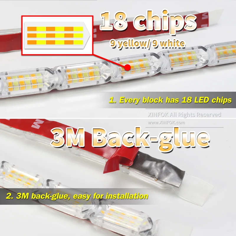 2 шт. водонепроницаемый гибкий светодиодный светильник s Новое поступление