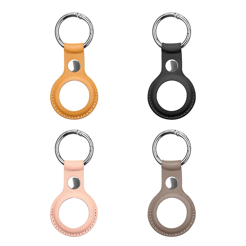

High Quality Leather Case For Apple Airtags Protective Cover For Apple Locator Tracker Anti-lost Device Keychain Protect Sleeve