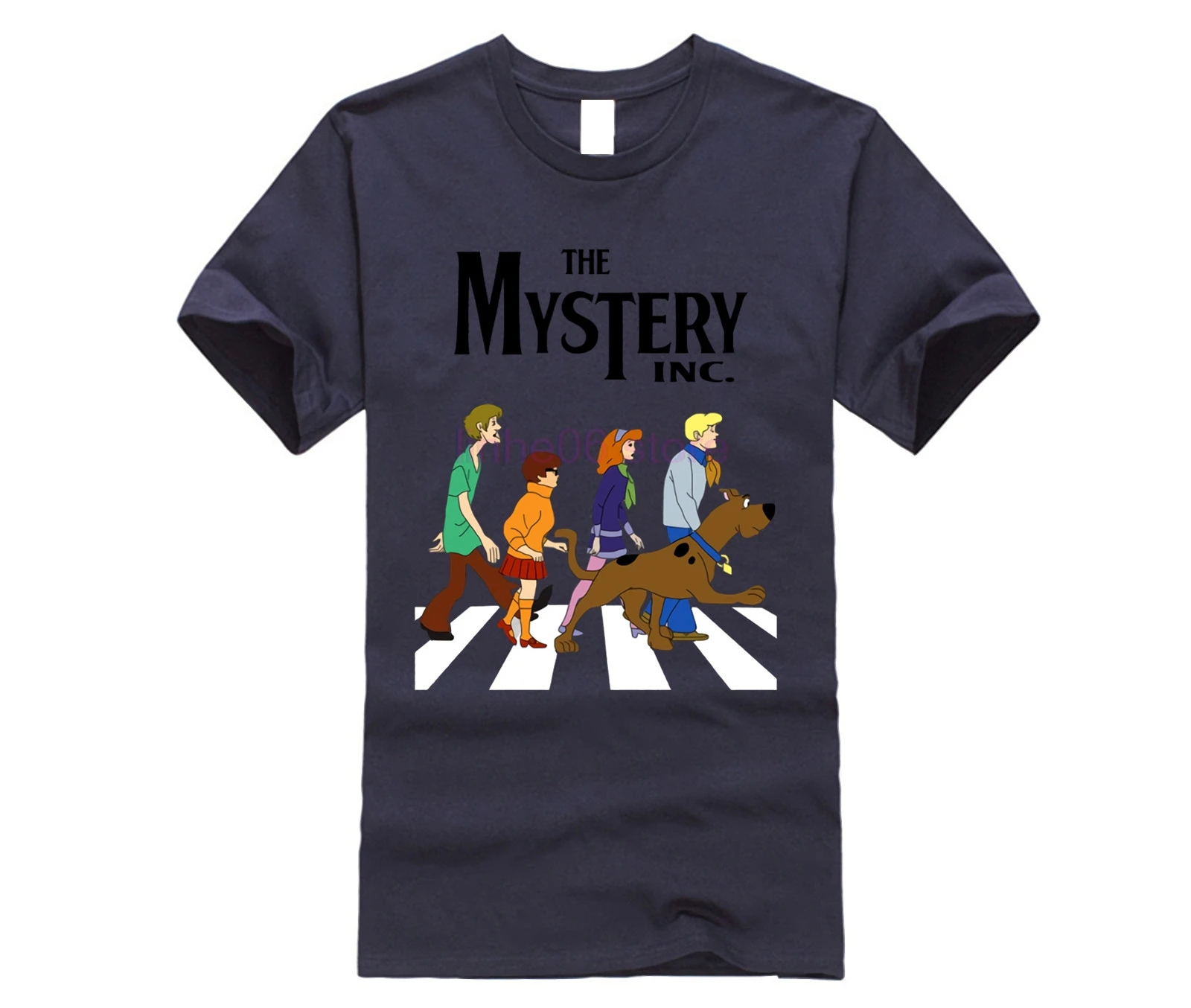 Для мужчин футболки Скуби Ду аббатство Дорога футболка Чистый хлопок размера