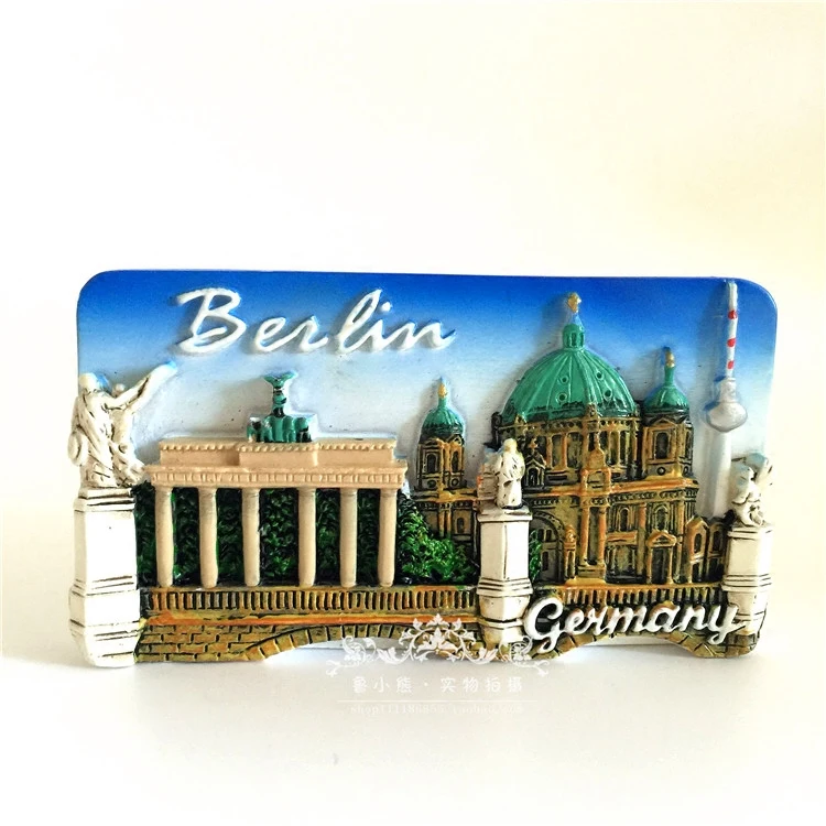 Германия ручная роспись берлинское здание 3D магниты на холодильник