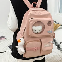 girl student cute waterproof backpack purse college book fashion school bag lady best kawaii backpacks nylon women bag female 50