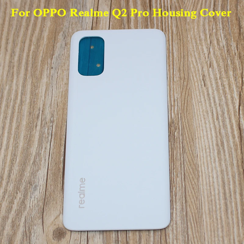 

Genuine Realme Q2 Pro q2pro Q2Pro RMX2173 Leather Soft Touch Rear Door Housing Panel Case Phone Replacement Repair Parts & Logo