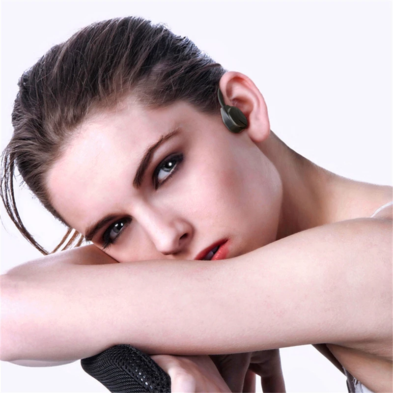 

Bone Conduction Headphones Wireless Earpones 5.0 Bluetooth movement Headset Earbuds Low Latency Stereo with Microphone