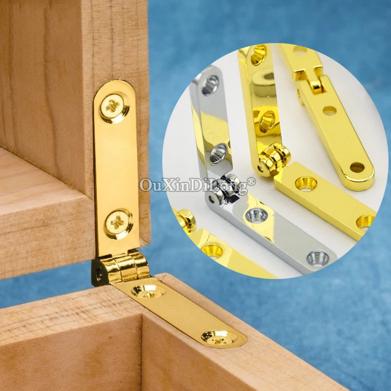 

Brand New 100PCS 6X54mmX180Â° Zinc Alloy Wooden Box Hinges Jewelry Gift Wooden Cases Watch Cigar Box Hinges Gold/Silver