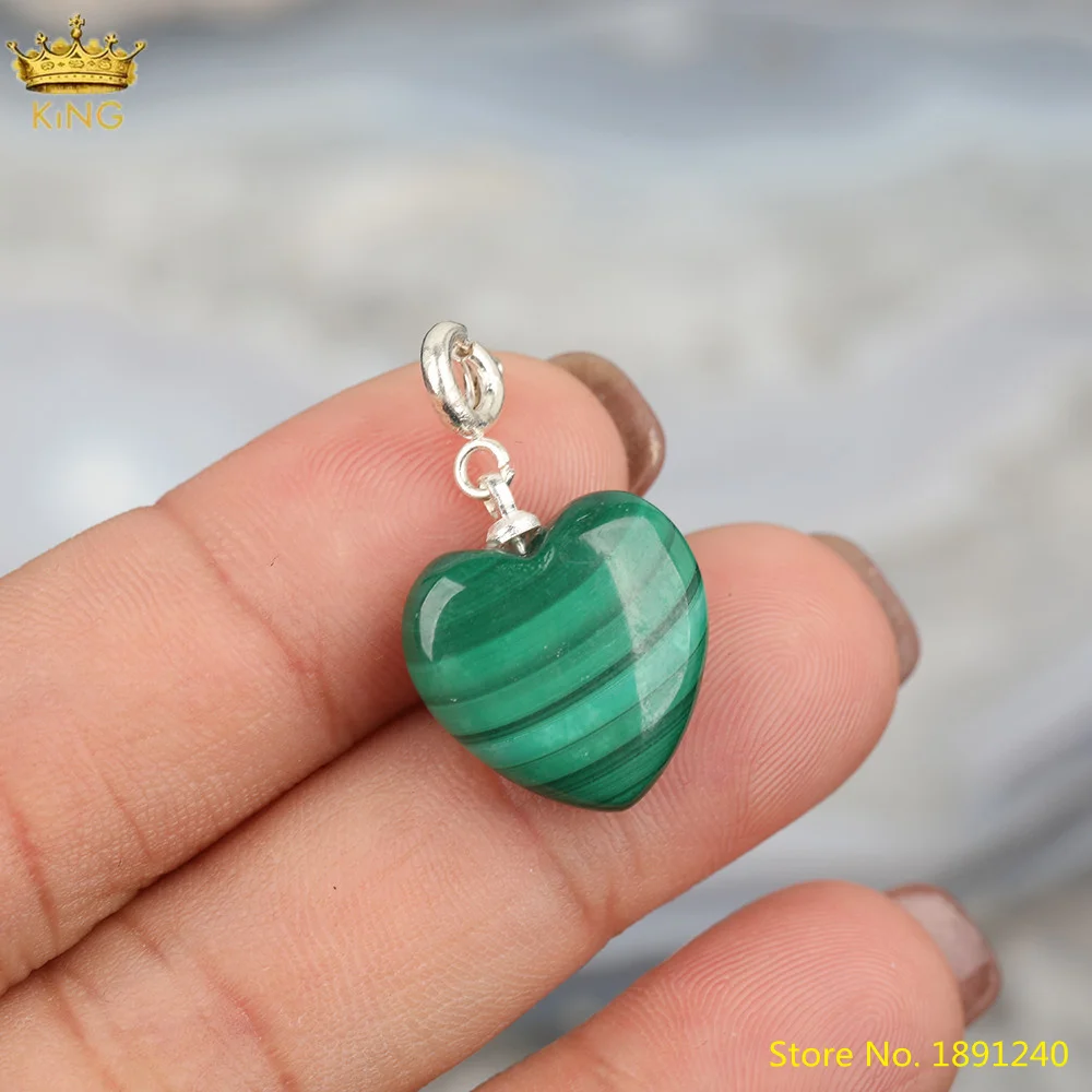 

5pcs Natural Malachite Jaspers Stone Heart Beads Pendants Jewelry,Gmestones Heart Charms For Women Fashion Jewelry DIY Making