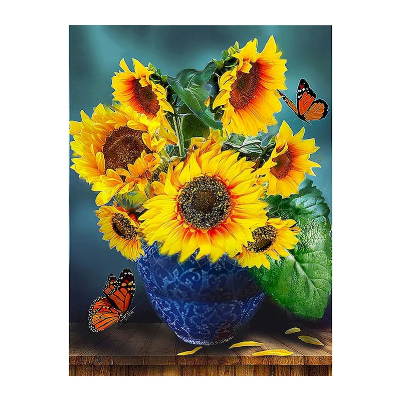 

GATYZTORY Frame DIY Painting By Numbers For Adults Color Flower HandPainted Oil Picture On Canvas Unique Gift 40x50cm