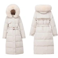winter coat female warm 90 duck down jacket natural fox fur hooded clothes 2020 korean long down parka hiver