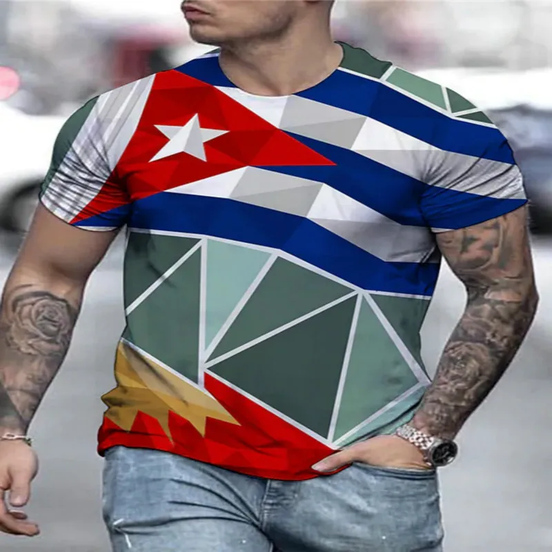 Мужская футболка с 3D-принтом американская модель Повседневная модная новинка 2021