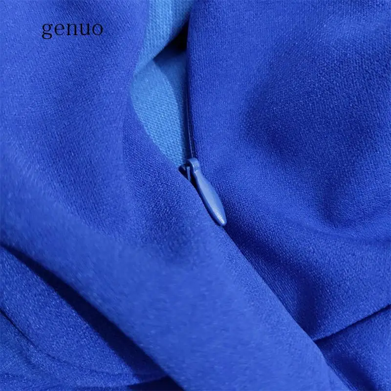 

Women New Sexy High Street Style Jumpsuits Long Sleeve One Shoulder Zipper Pure Color Ruffles Jumpsuits Long Pants
