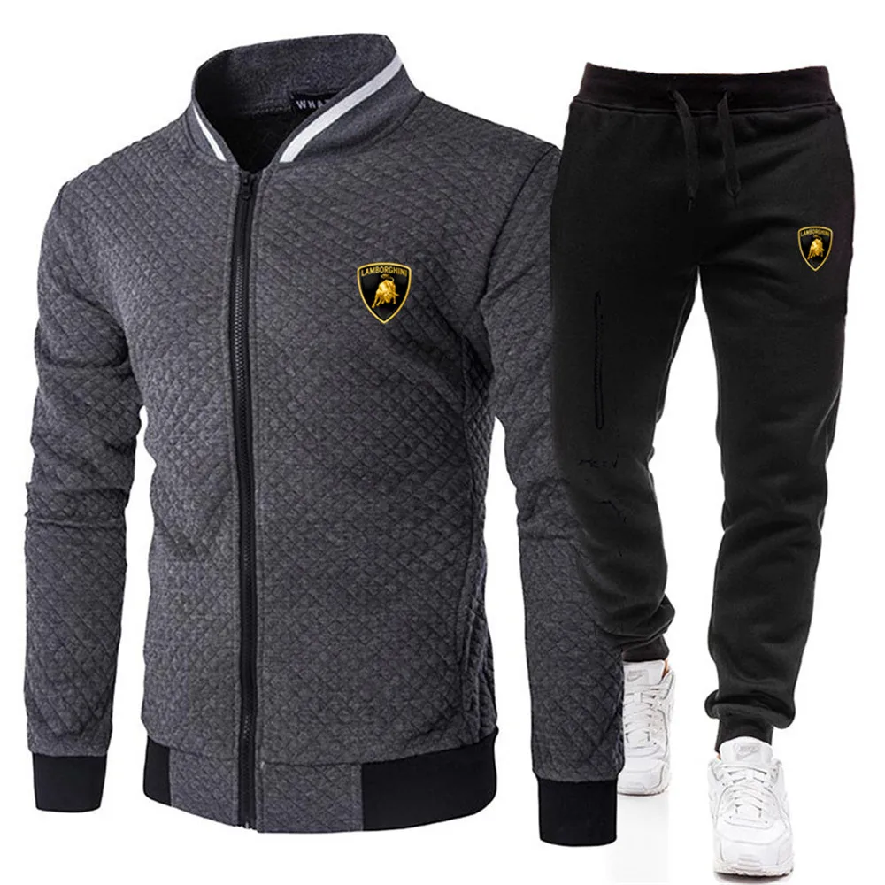 

2021 Men's spring and autumn tide brand car logo zipper baseball collar jacket high quality casual sports suit men
