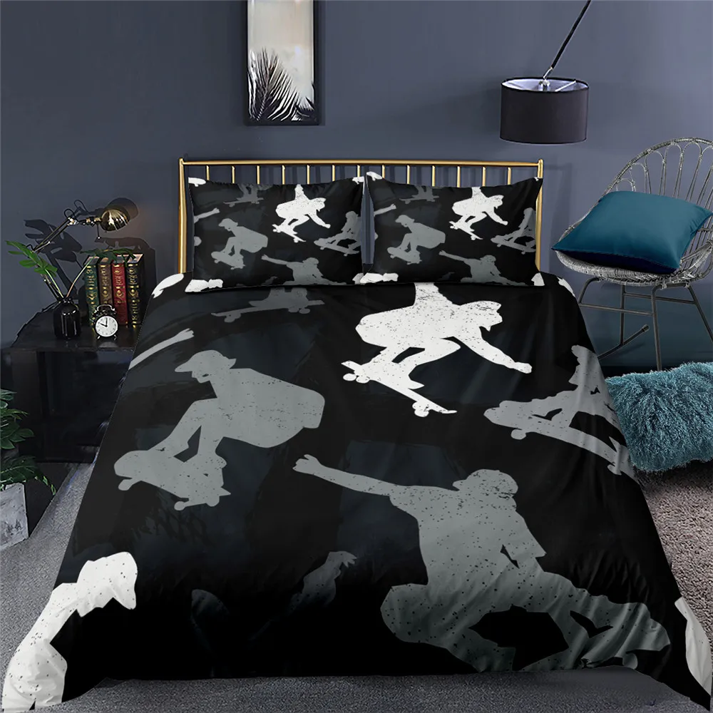 

Bedroom Decor 3d Bedding Set Sport Design 2/3pc Comfortable Duvet Cover For Boy/Kids Twin Queen King Bedspread