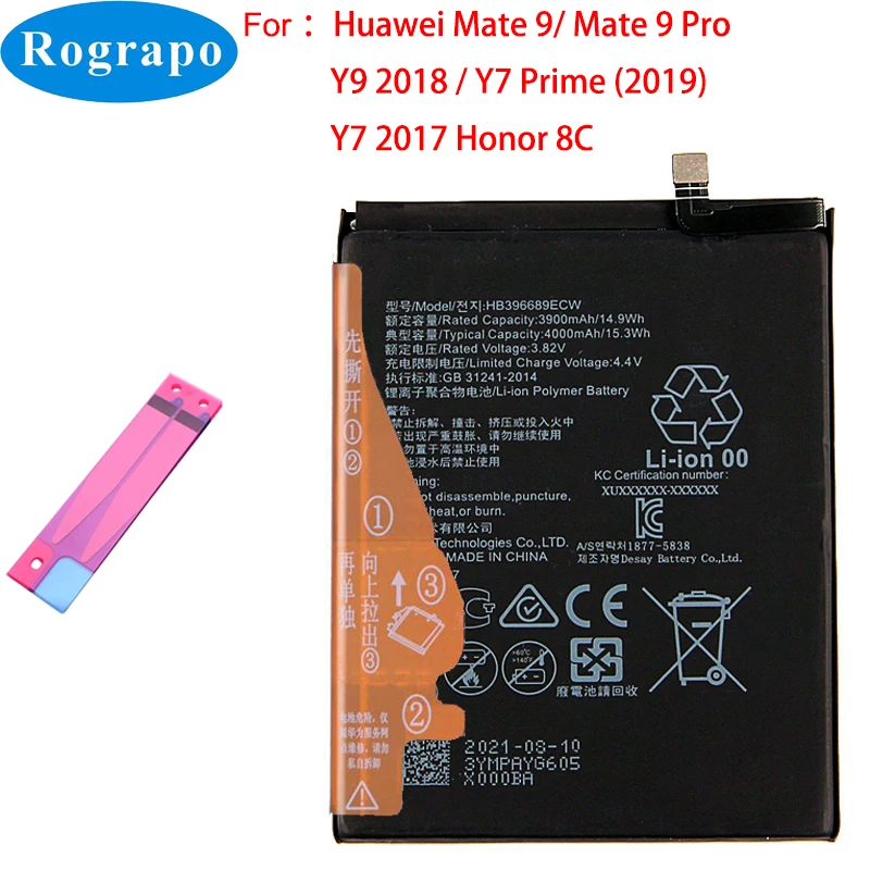 

4000 мАч оригинальный HB396689ECW Сменный аккумулятор для Huawei Mate 9 Mate9 искусственная фотография/9 Pro Φ Honor 8C