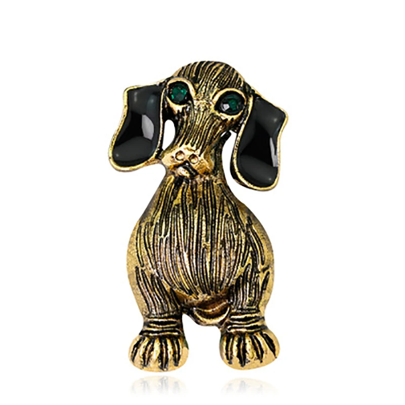 Latest Anti Black Oil Drop Labrador Dog Shape Crystal Brooch Pins For Girls Women Wedding Bridal Jewelry | Украшения и аксессуары