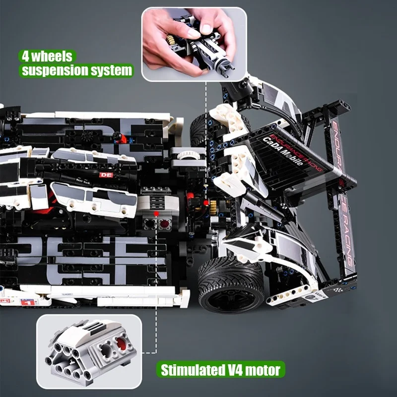 

1586PCS Endurance Racing Sports Car Model Building Blocks High-tech Speed Racer Supercar Vehicle Bricks Children Toy Gifts