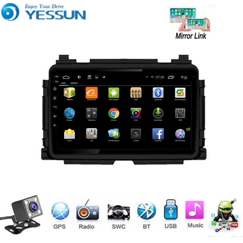 YESSUN для Honda Vezel 2014 ~ 2018 автомобильный Android мультимедийный плеер GPS навигация