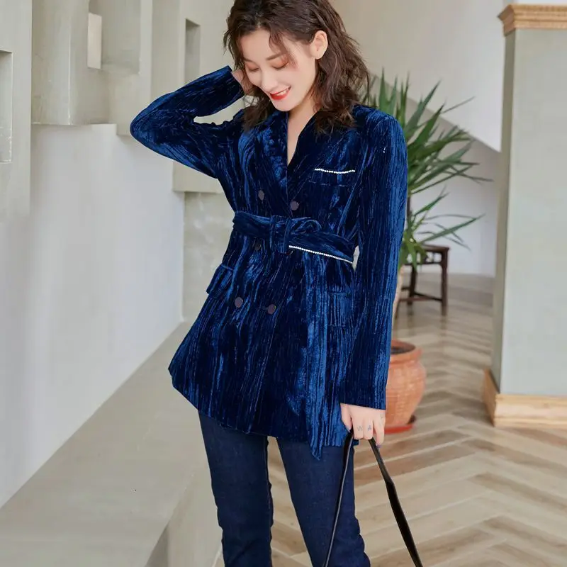 LANMREM 2020 новая весенняя и летняя модная женская одежда с отложным воротником