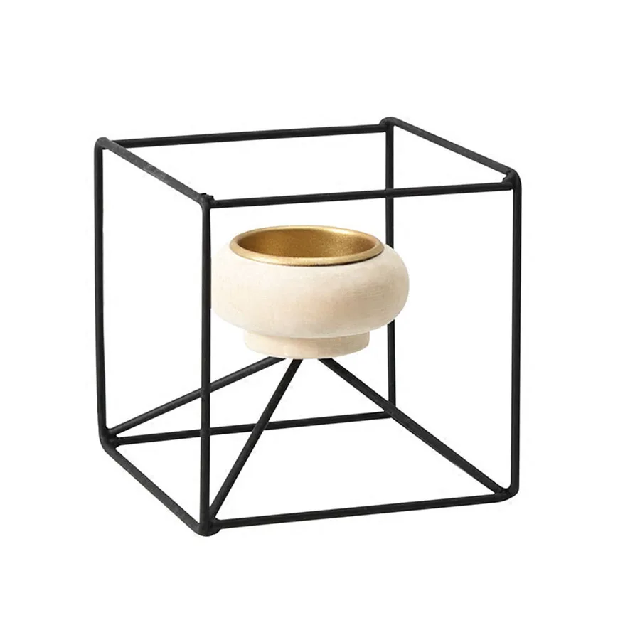 Креативные подсвечники в скандинавском стиле из кованого железа для гостиной