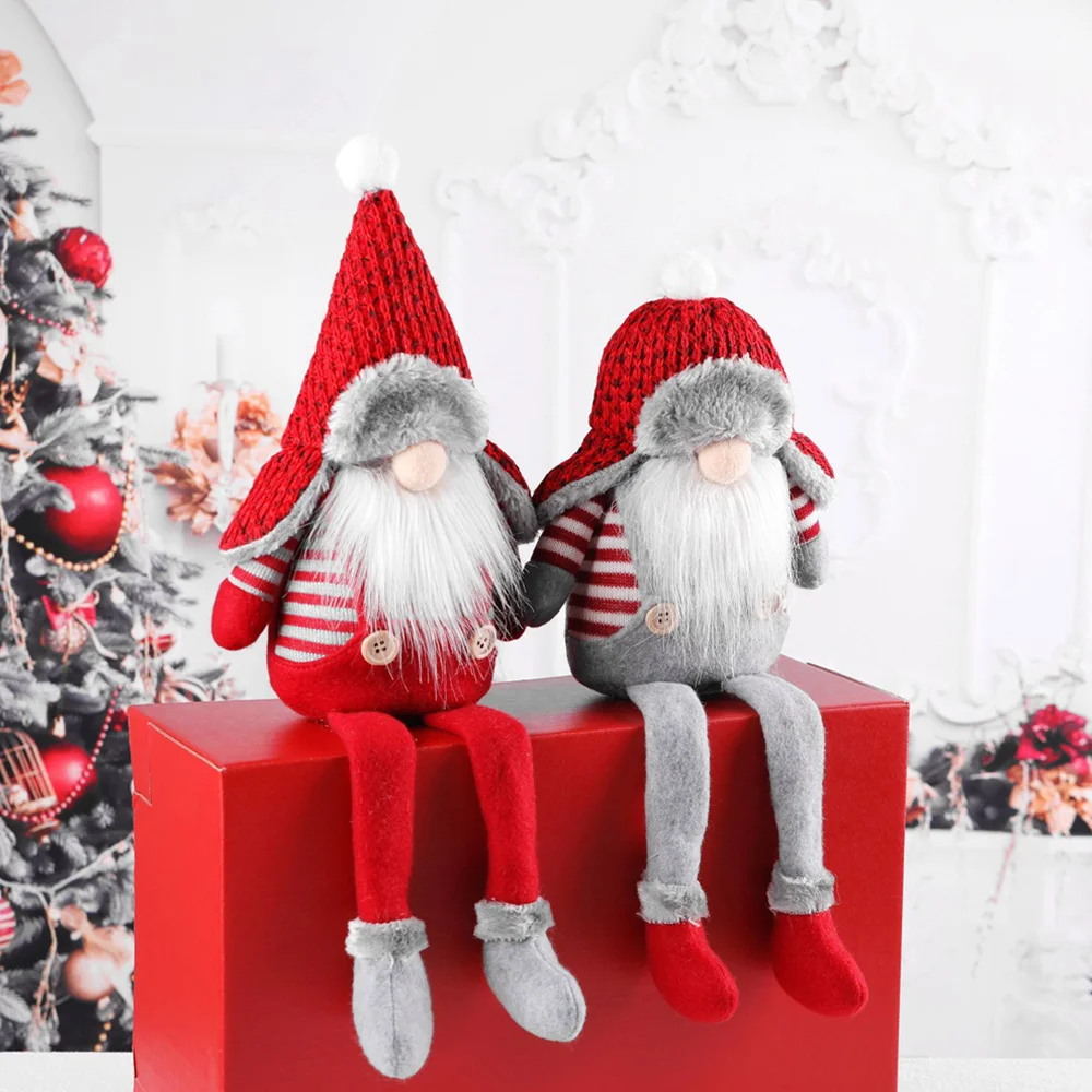 

Christmas Decoration Doll Santa Claus Faceless Doll Long Leg Christmas Tree Hanging Ornament Home Decoration