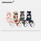 Креативная Мода Печать корейский стиль женские носки Харадзюку цветные конфеты цветы уличные противоскользящие дышащие Calcetines Mujer